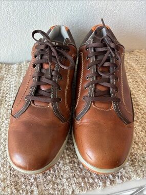 FootJoy Brown Leather Lace-Up Casual Golf Shoes